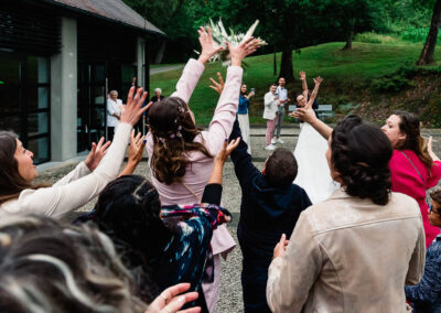 lancé du bouquet, mariage Béarn